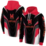 maryland terrapins futuristic pattern red black hoodie best selling