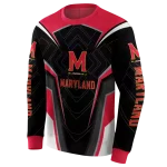 maryland terrapins futuristic pattern red black hoodie best selling
