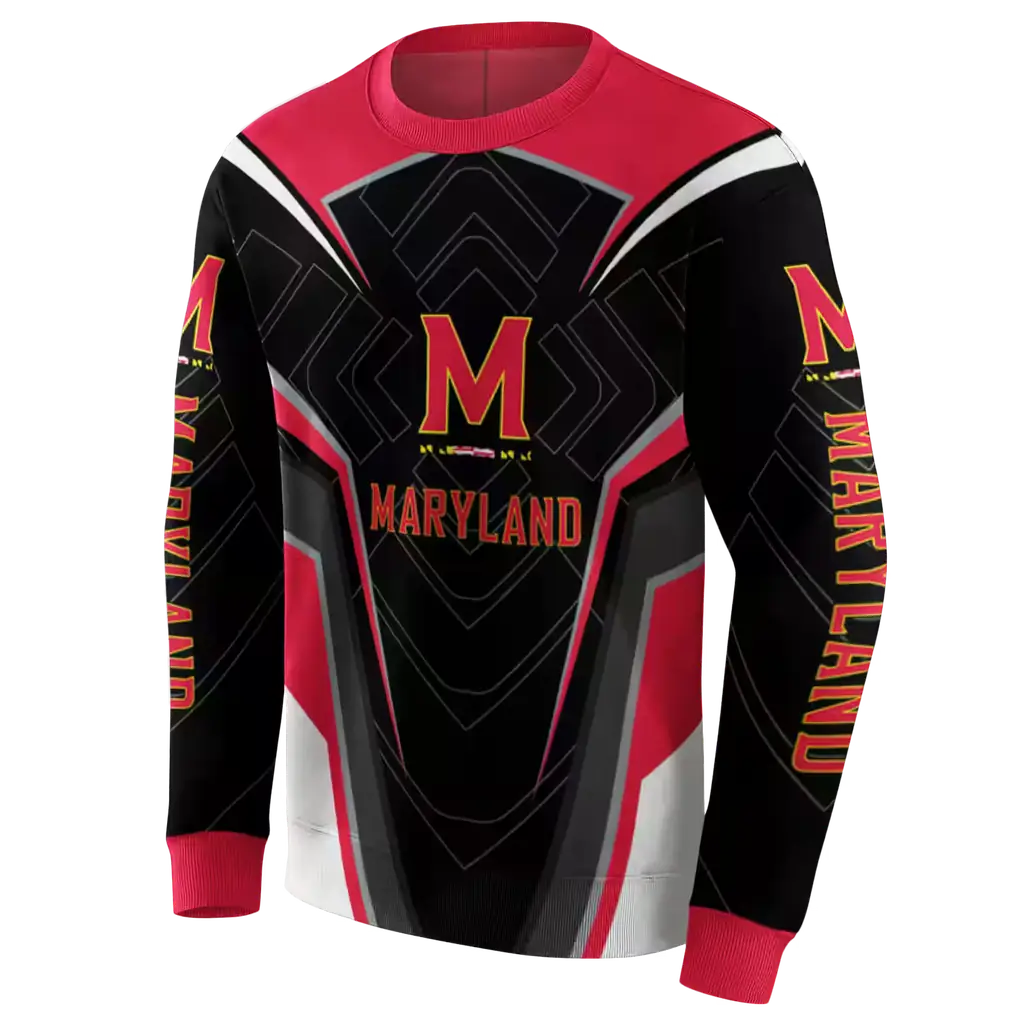 maryland terrapins futuristic pattern red black hoodie new arrival maryland terrapins futuristic pattern red black hoodie new arrival
