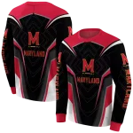 maryland terrapins futuristic pattern red black hoodie best selling