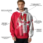 maryland terrapins graphic punisher red white hoodie best selling