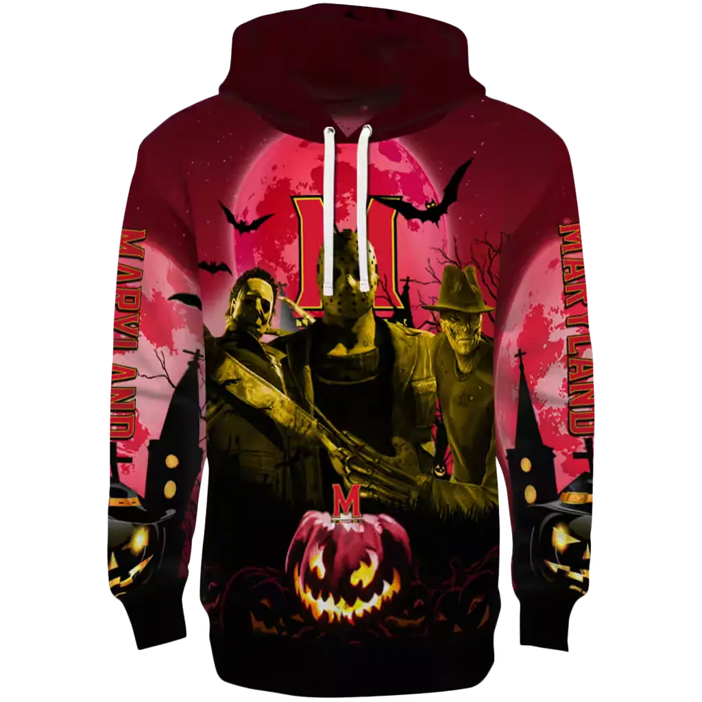 maryland terrapins halloween vibes red black hoodie best selling maryland terrapins halloween vibes red black hoodie best selling