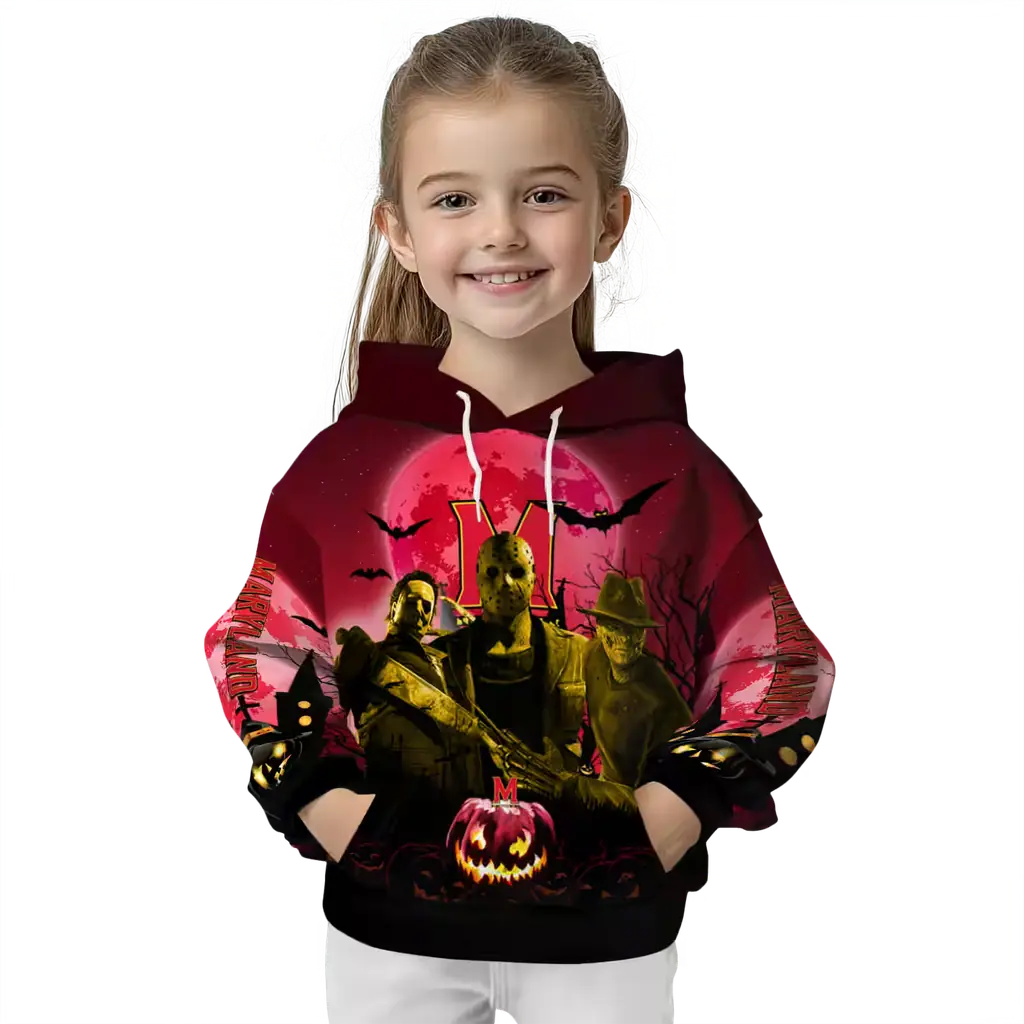 maryland terrapins halloween vibes red black hoodie top rated maryland terrapins halloween vibes red black hoodie top rated
