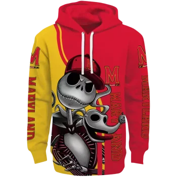 maryland terrapins jack skellington red hoodie best selling