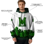 maryland terrapins lucky motif white green hoodie best selling