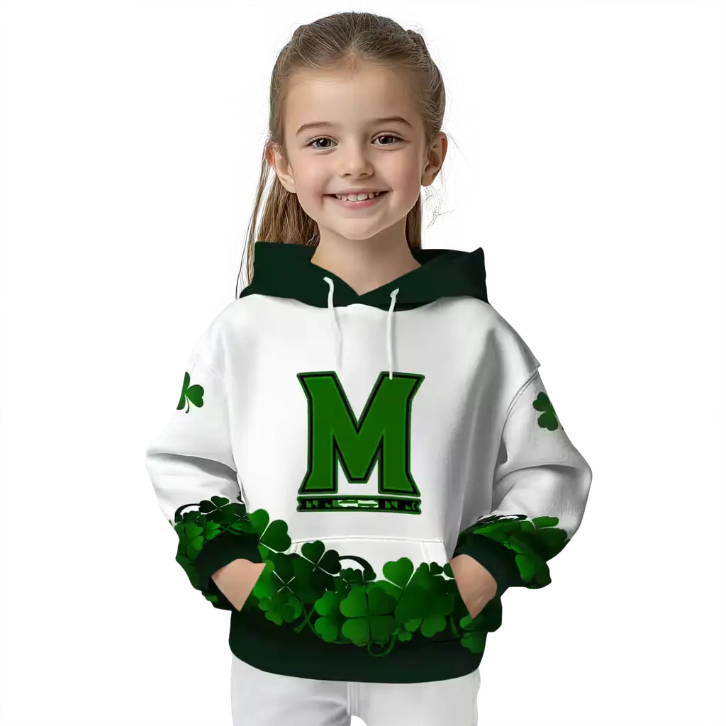 maryland terrapins lucky motif white green hoodie top rated maryland terrapins lucky motif white green hoodie top rated