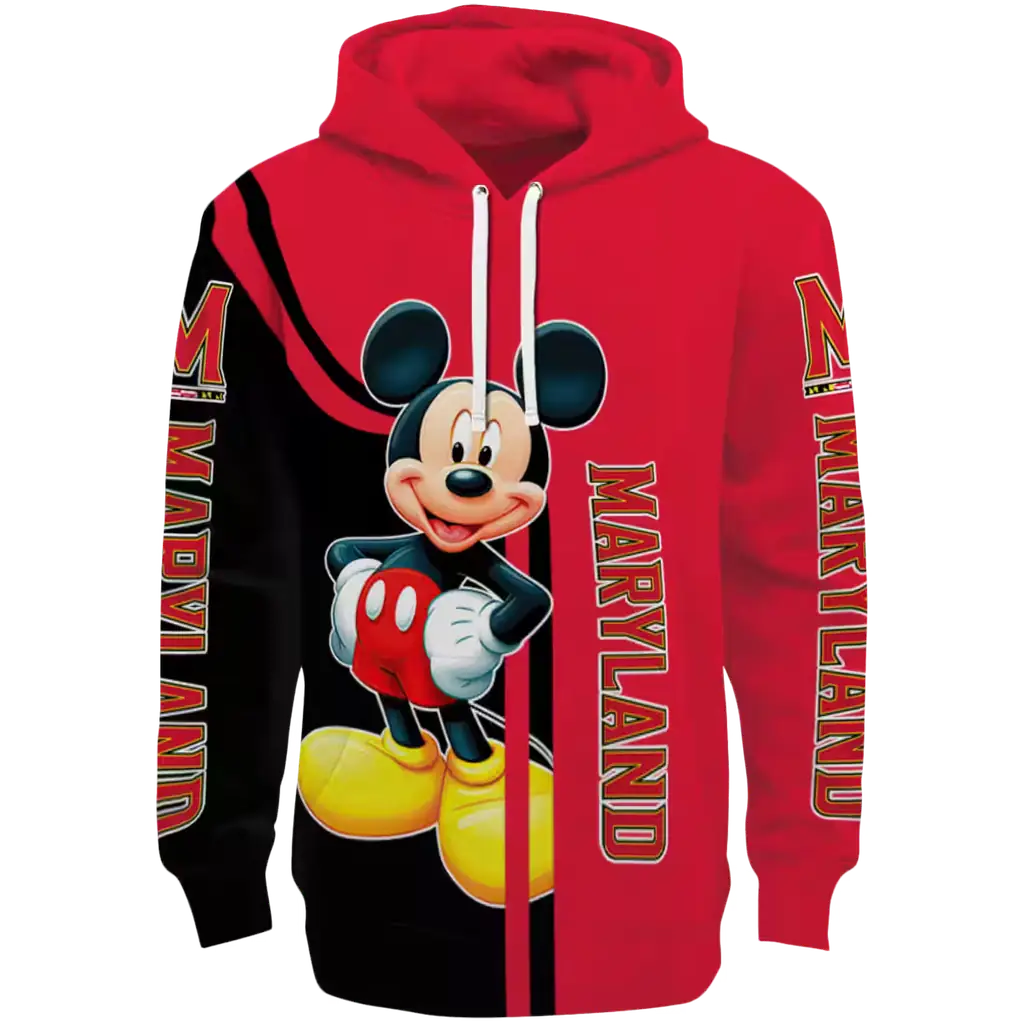 maryland terrapins mickey mouse red black hoodie best selling maryland terrapins mickey mouse red black hoodie best selling