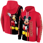maryland terrapins mickey mouse red black hoodie best selling