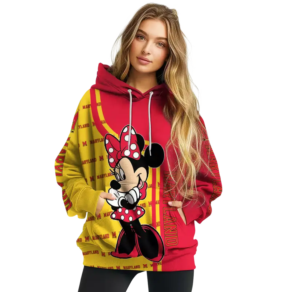 maryland terrapins minnie mouse red hoodie high quality maryland terrapins minnie mouse red hoodie high quality