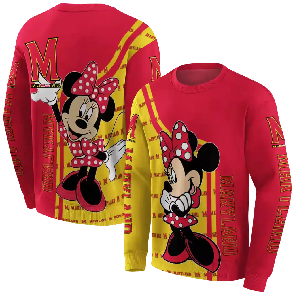 maryland terrapins minnie mouse red hoodie premium grade maryland terrapins minnie mouse red hoodie premium grade