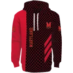 maryland terrapins monogram pattern red hoodie best selling