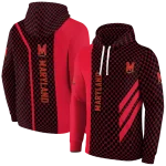 maryland terrapins monogram pattern red hoodie best selling
