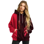 maryland terrapins monogram pattern red hoodie best selling