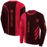 maryland terrapins monogram pattern red hoodie best selling