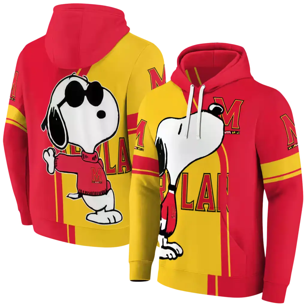 maryland terrapins playful snoopy red hoodie fashion forward maryland terrapins playful snoopy red hoodie fashion forward