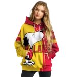 maryland terrapins playful snoopy red hoodie best selling