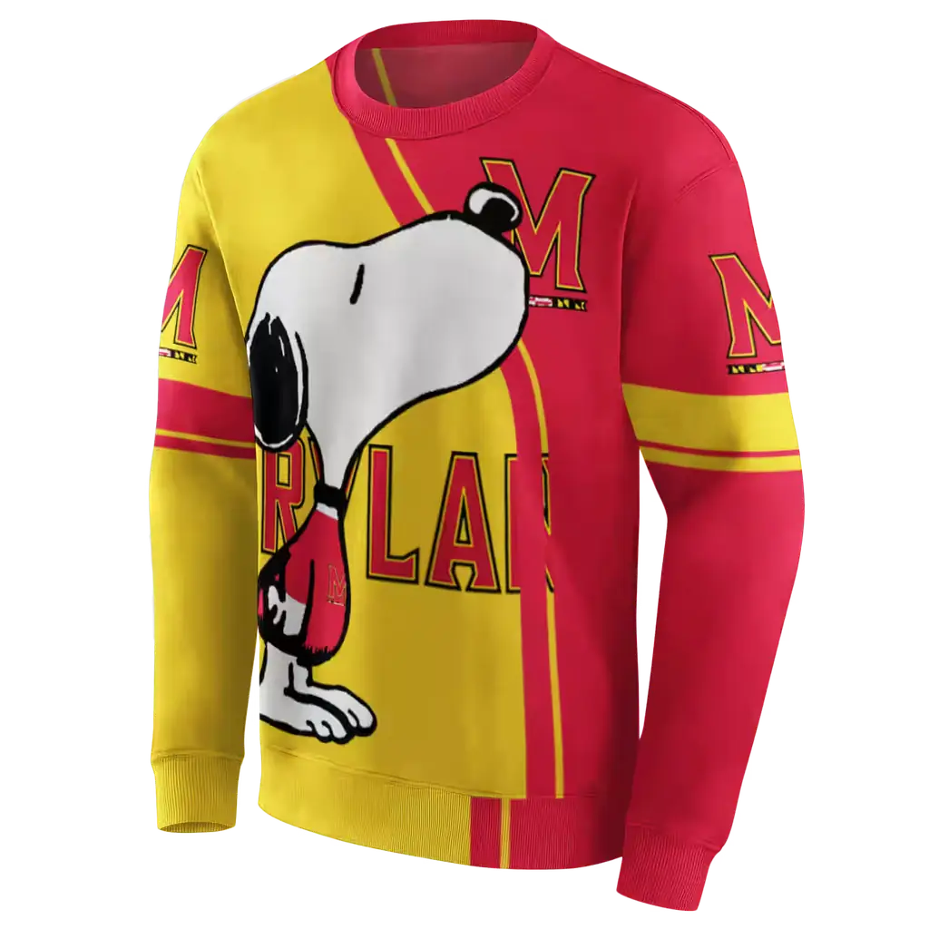 maryland terrapins playful snoopy red hoodie new arrival maryland terrapins playful snoopy red hoodie new arrival