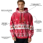 maryland terrapins reindeer motif red hoodie best selling