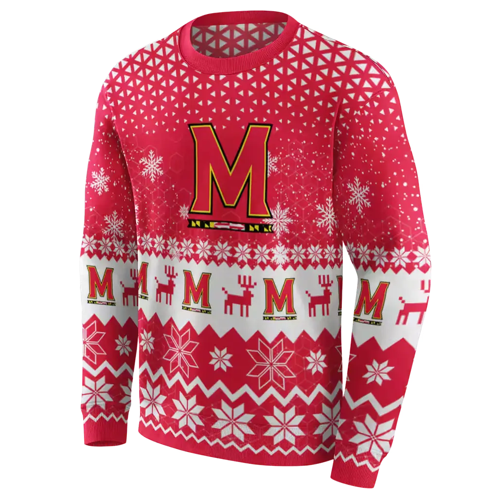 maryland terrapins reindeer motif red hoodie new arrival maryland terrapins reindeer motif red hoodie new arrival