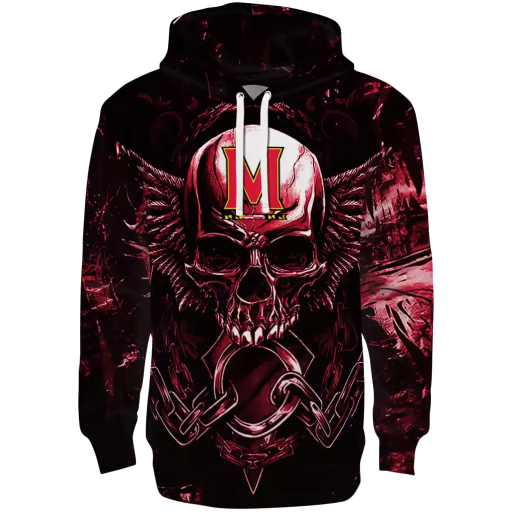 maryland terrapins skull artwork red black hoodie best selling maryland terrapins skull artwork red black hoodie best selling
