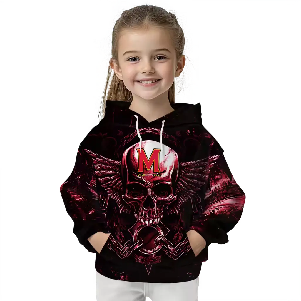 maryland terrapins skull artwork red black hoodie top rated maryland terrapins skull artwork red black hoodie top rated