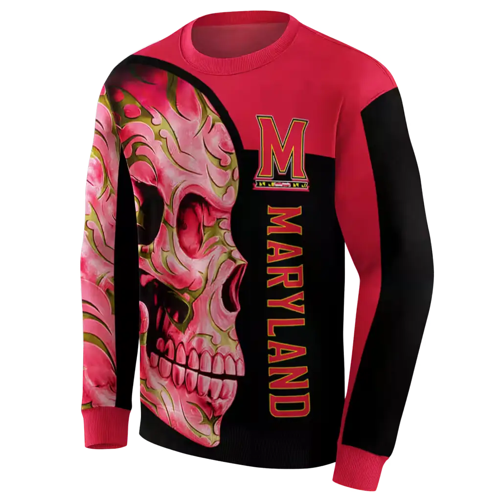 maryland terrapins skull motif red black hoodie new arrival maryland terrapins skull motif red black hoodie new arrival