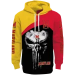 maryland terrapins skull punisher gold black hoodie best selling