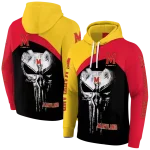 maryland terrapins skull punisher gold black hoodie best selling