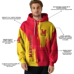 maryland terrapins splatter effect red hoodie best selling