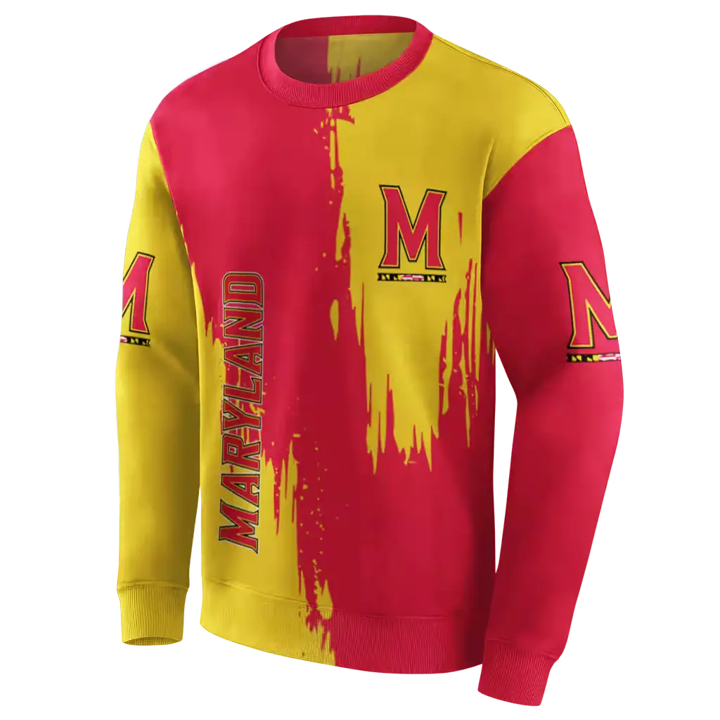 maryland terrapins splatter effect red hoodie new arrival maryland terrapins splatter effect red hoodie new arrival