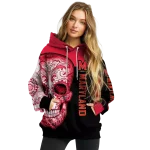 maryland terrapins sugar skull red black hoodie best selling