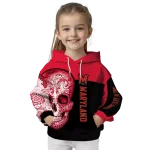 maryland terrapins sugar skull red black hoodie best selling