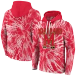 maryland terrapins tie dye pattern red hoodie best selling