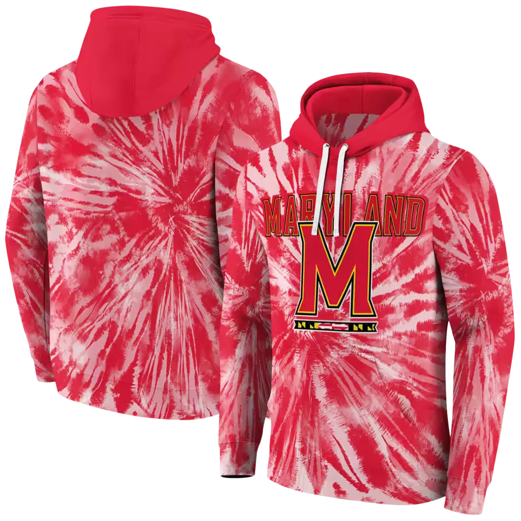 maryland terrapins tie dye pattern red hoodie fashion forward maryland terrapins tie dye pattern red hoodie fashion forward