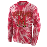 maryland terrapins tie dye pattern red hoodie best selling