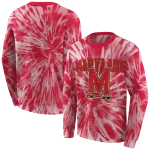 maryland terrapins tie dye pattern red hoodie best selling