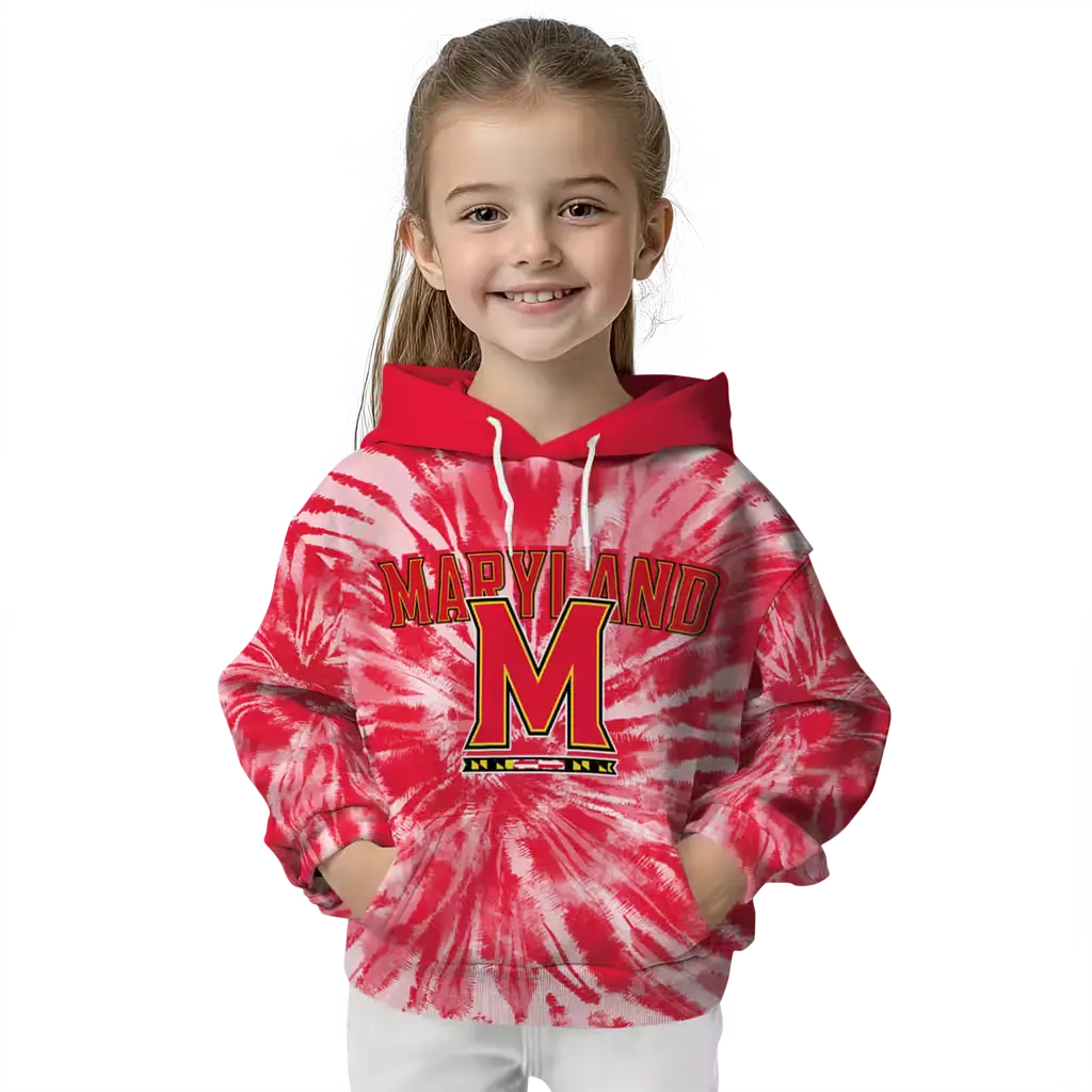 maryland terrapins tie dye pattern red hoodie top rated maryland terrapins tie dye pattern red hoodie top rated