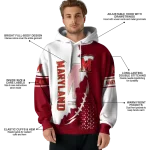 maryland terrapins triangular pattern red white hoodie best selling