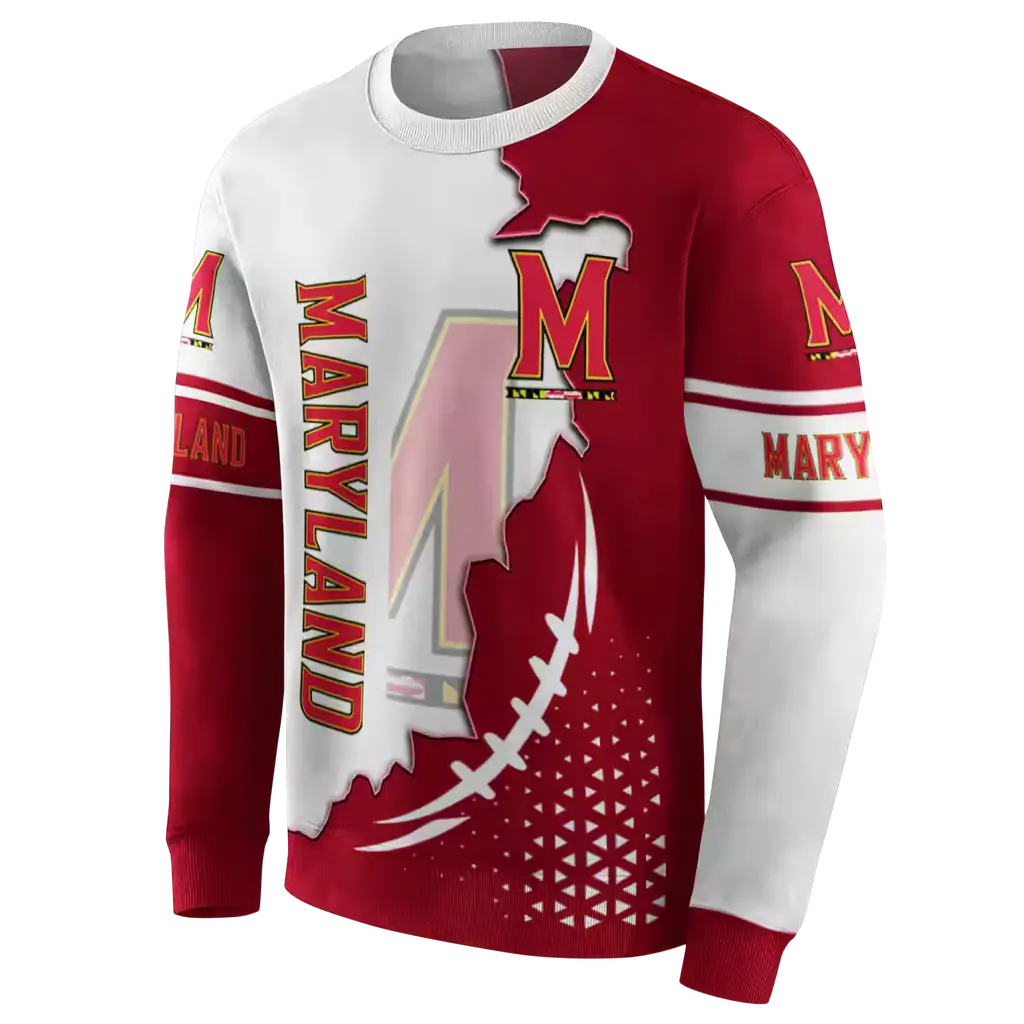 maryland terrapins triangular pattern red white hoodie new arrival maryland terrapins triangular pattern red white hoodie new arrival