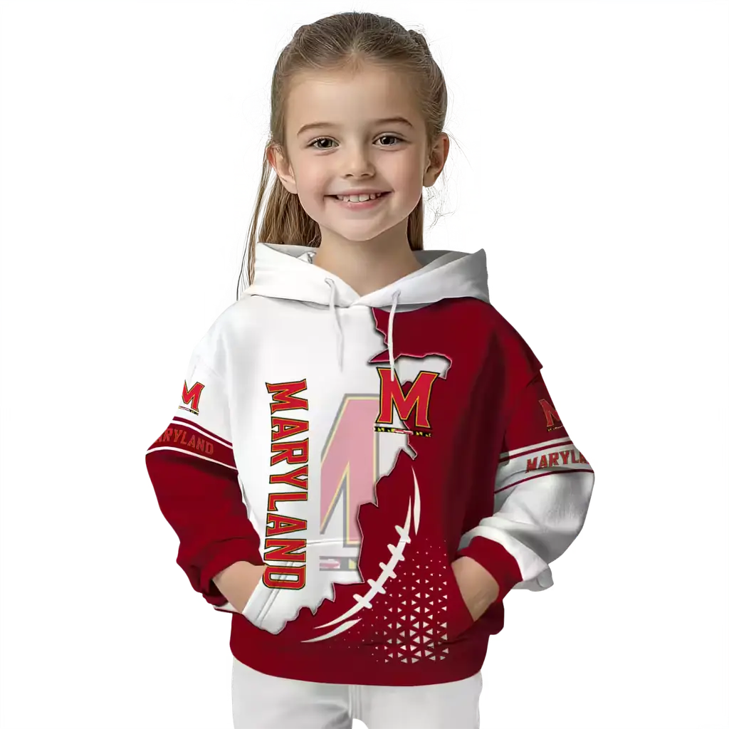 maryland terrapins triangular pattern red white hoodie top rated maryland terrapins triangular pattern red white hoodie top rated