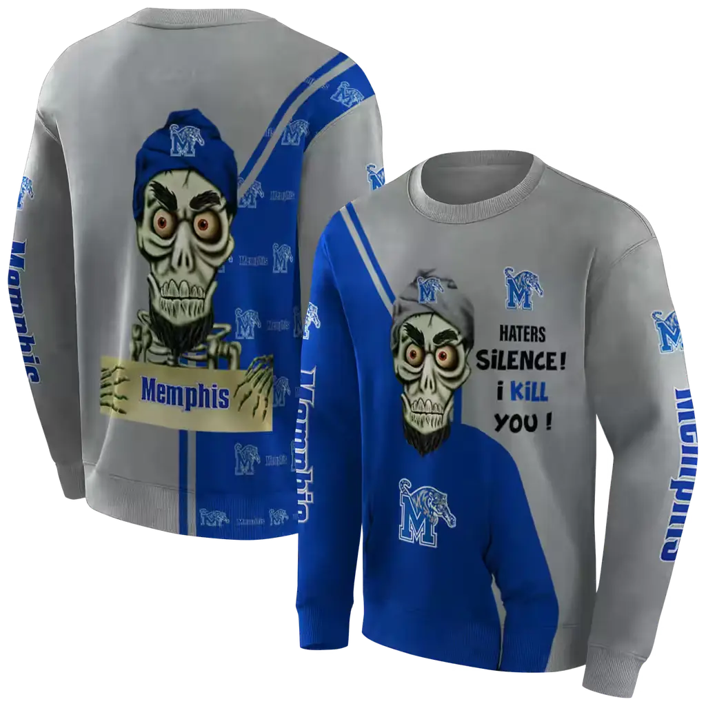 memphis tigers achmed skull blue hoodie premium grade memphis tigers achmed skull blue hoodie premium grade