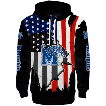 memphis tigers american pride black hoodie best selling