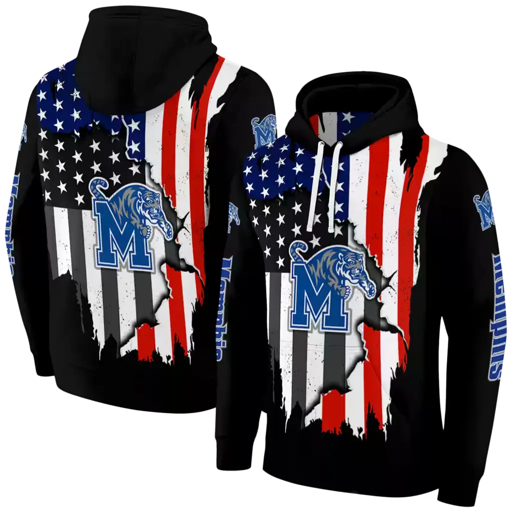 memphis tigers american pride black hoodie fashion forward memphis tigers american pride black hoodie fashion forward