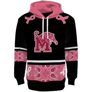 memphis tigers awareness ribbon black pink hoodie best selling