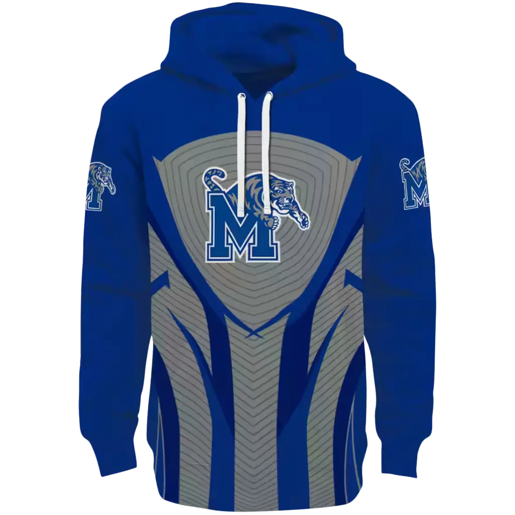 memphis tigers concentric lines blue black hoodie best selling memphis tigers concentric lines blue black hoodie best selling
