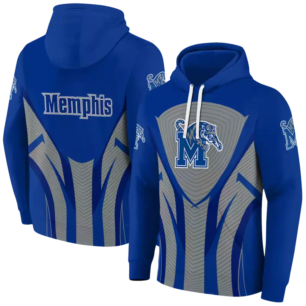 memphis tigers concentric lines blue black hoodie fashion forward memphis tigers concentric lines blue black hoodie fashion forward