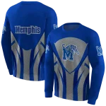 memphis tigers concentric lines blue black hoodie best selling