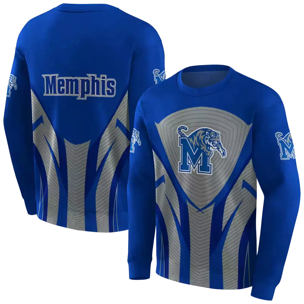 memphis tigers concentric lines blue black hoodie premium grade memphis tigers concentric lines blue black hoodie premium grade