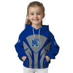 memphis tigers concentric lines blue black hoodie best selling