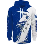 memphis tigers dynamic slash blue white hoodie best selling